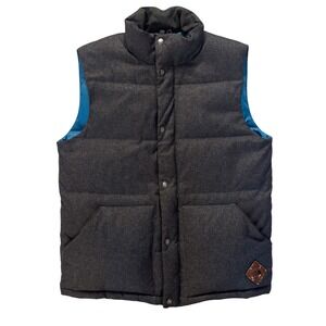 The North Face Puffer Vest Goose Down Men's M Medium Grey zipper gorpcore winter